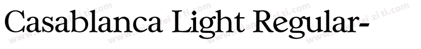 Casablanca Light Regular字体转换